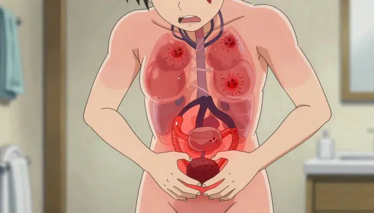 Visual representation of "cystitis" - A condition where your bladder is inflamed, usually because of an infection.