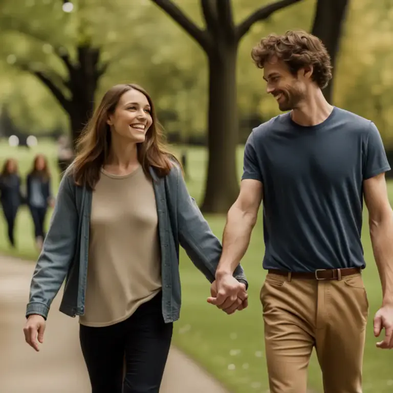 Visual representation of "go together" - To be in a romantic relationship