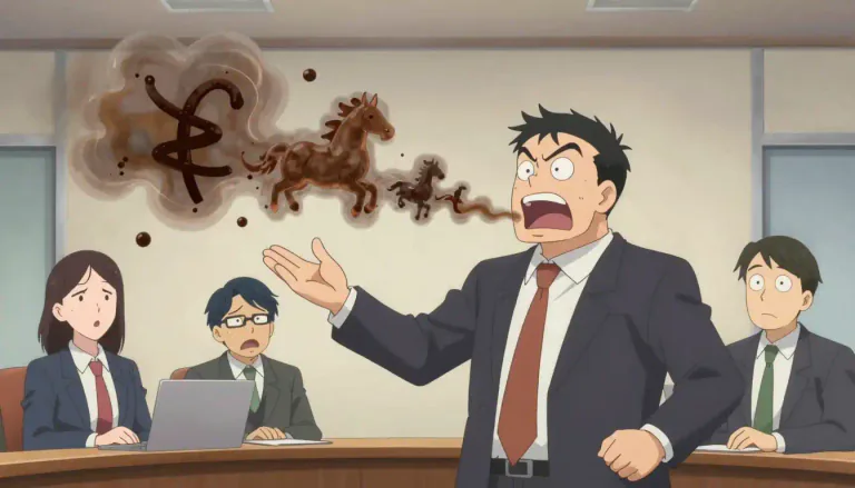 Visual representation of "horseshit" - A vulgar term used to describe something that is nonsense, absurd, or dishonest.
