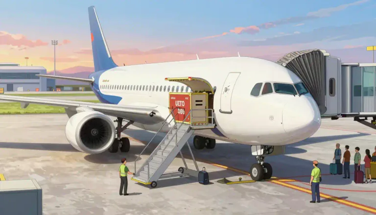 Visual representation of "airline" - A company that provides regular flights to transport passengers or goods