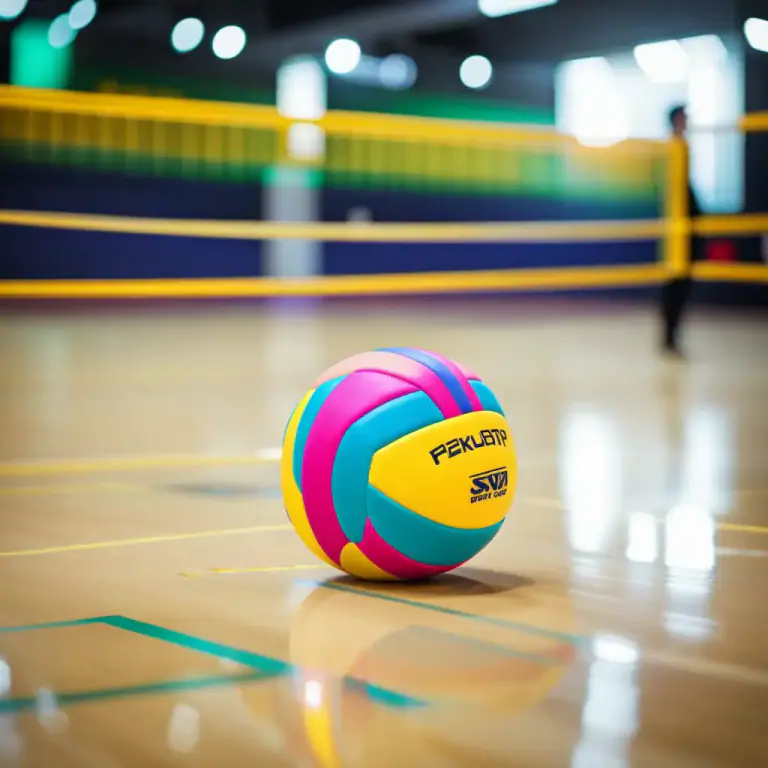 Visual representation of "volleyball" - An inflated ball used in the game of volleyball.