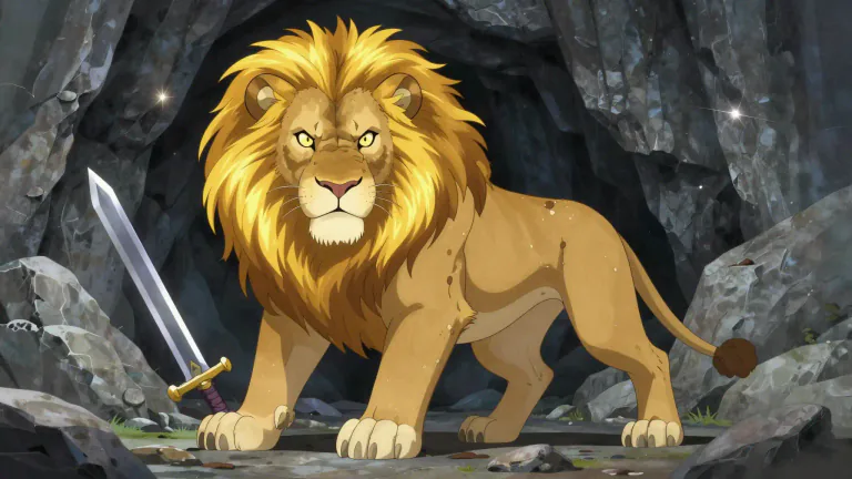 Visual representation of "nemean" - The Nemean Lion is a creature from Greek mythology known for its invulnerable skin and ferocity.