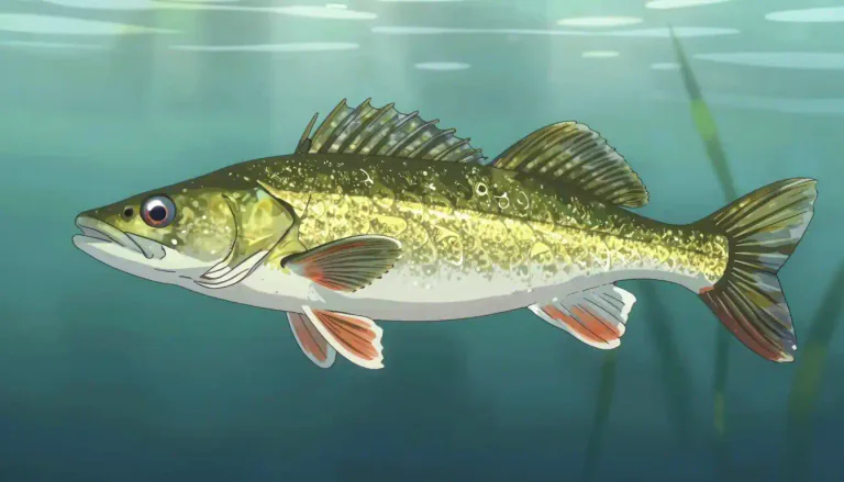 Visual representation of "walleye" - A type of freshwater fish native to North America, characterized by its elongated body and large, reflective eyes.