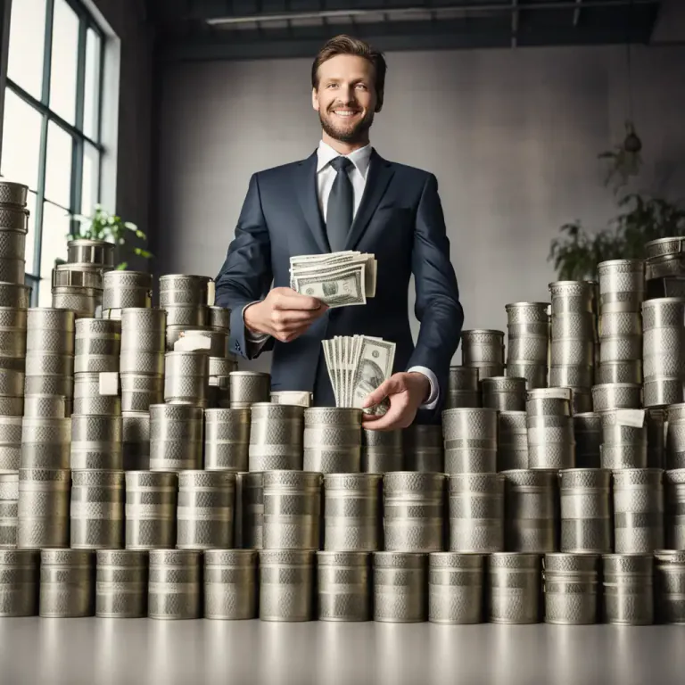 Visual representation of "pots of money" - A large amount of money
