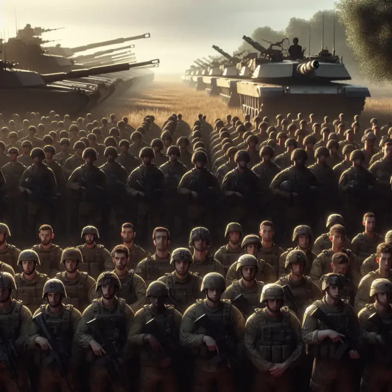 Visual representation of "brigade" - A large task force that is made up of soldiers