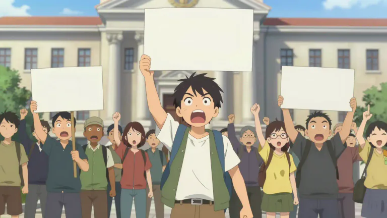 Visual representation of "protestor" - A person who publicly shows their disagreement with something, typically at a demonstration.