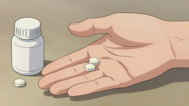 Visual representation of "tablet" - A small piece of medicine that you swallow.