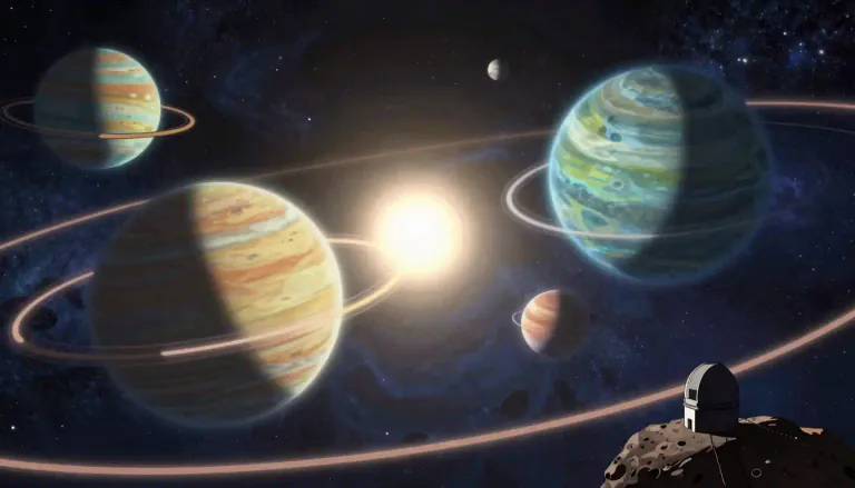 Visual representation of "planetary" - Related to or belonging to a planet or planets.