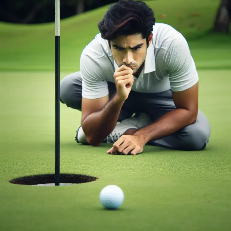 Visual representation of "stymie" - A situation in golf where an opponent's ball is in the line of play