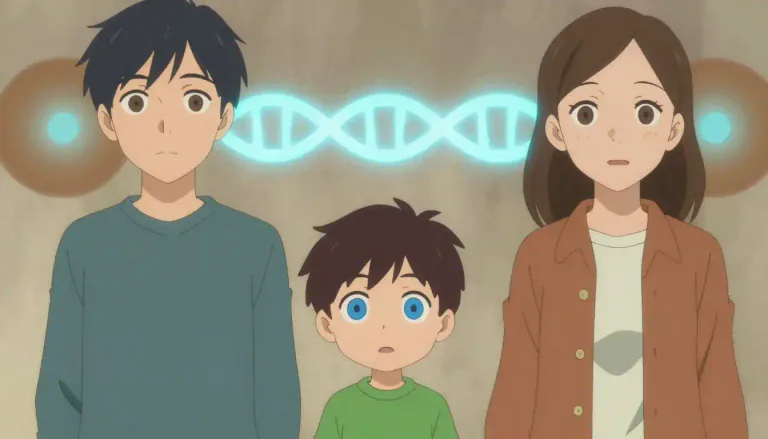 Visual representation of "recessive" - Something that does not show physically, especially because of other powerful factors. ‘Recessive’ is used mostly to describe genetic traits that do not show up in a living organism except when there are two same versions of the gene (one from each parent).