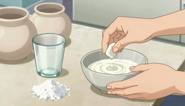 Visual representation of "borax" - A white mineral in the ground that people use to make glass and ceramic things, or to clean things.