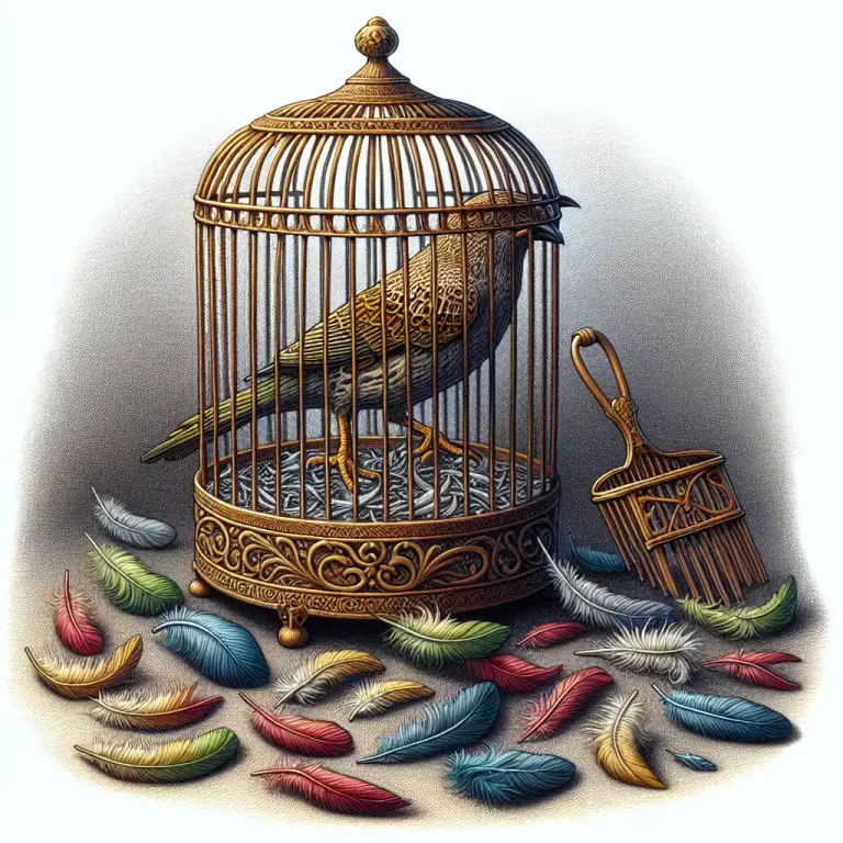 Visual representation of "molt" - The process of shedding old feathers, fur, skin or shell