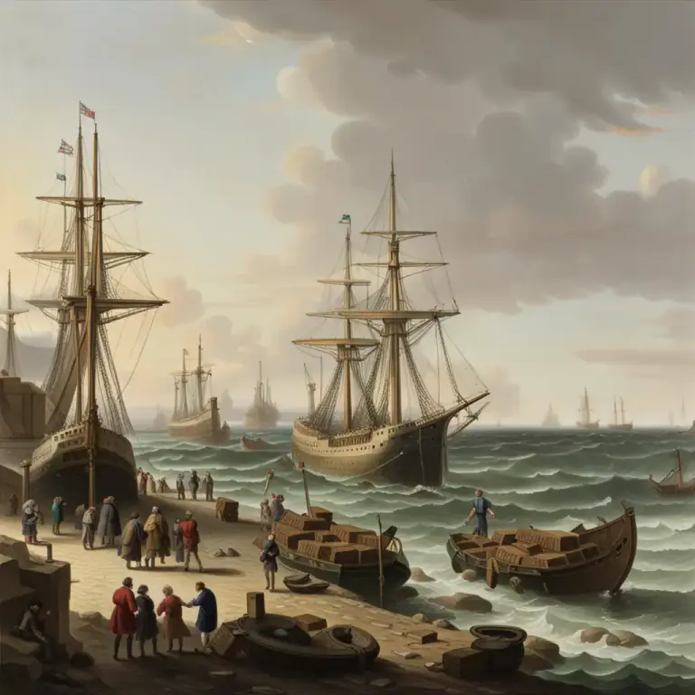 Visual representation of "foreshore" - The legal right to use the foreshore for loading or unloading goods.