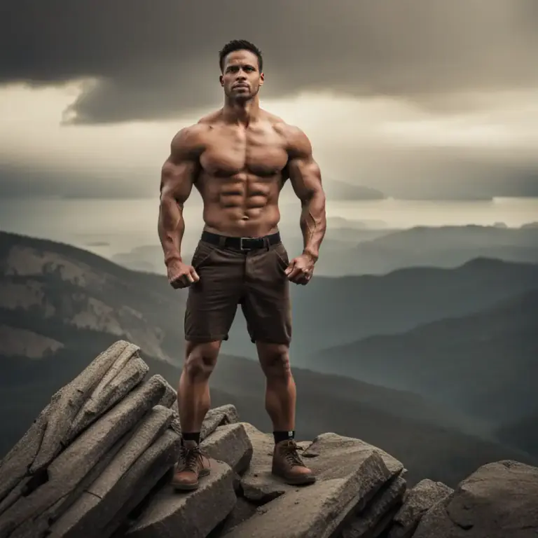 Visual representation of "manhood" - The qualities traditionally associated with men, such as strength and courage.