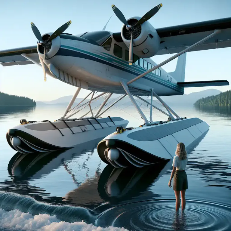 Visual representation of "pontoon" - In boats and planes, one of two or more hollow structures that give the boat or plane the ability to float