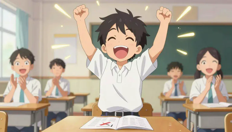 Visual representation of "yippee" - An exclamation used to show joy or excitement, often in response to good news or success.