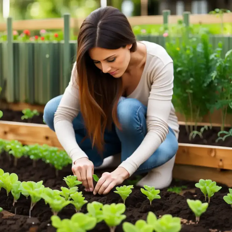 Visual representation of "set out" - To plant or sow something in a particular place