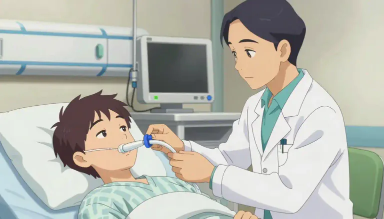 Visual representation of "extubation" - The removal of a tube that had been placed in the airway, typically after a period of mechanical ventilation.