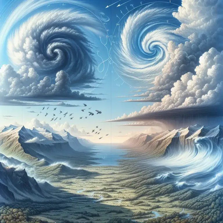 Visual representation of "col" - In meteorology, a region of relatively low pressure between two anticyclone systems