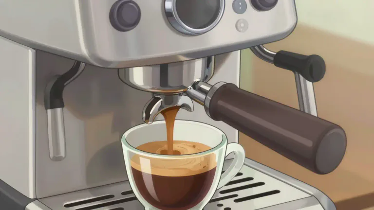 Visual representation of "espresso" - A type of strong black coffee made by forcing steam or boiling water through ground coffee beans.