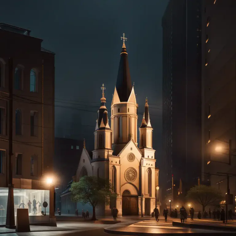 Visual representation of "secularization" - When religious institutions lose social and cultural significance