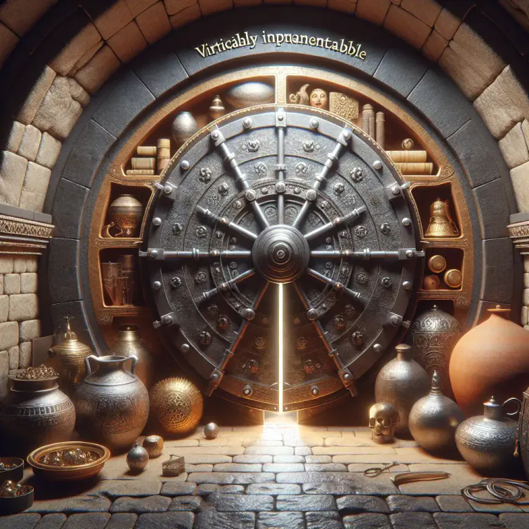 Visual representation of "immure" - To enclose or surround tightly, blocking escape or entry