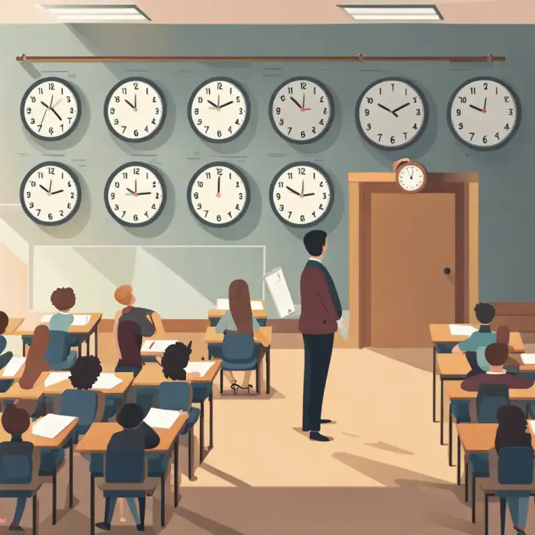 Visual representation of "tick by" - To pass, as in time. It means that the time is going slowly, and every second or minute is passing like an individual tick of a clock.