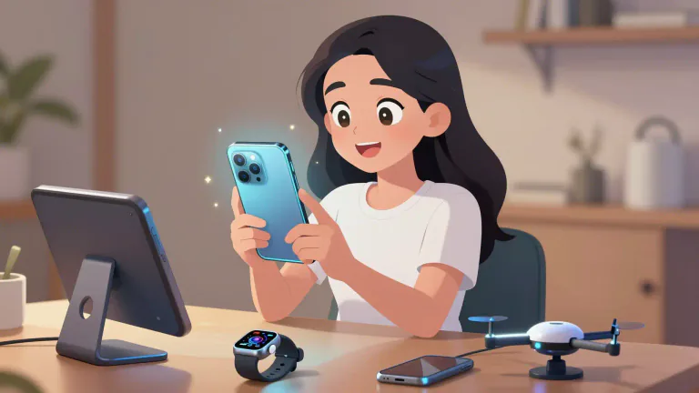 Visual representation of "technophile" - A person who has a strong preference for or love of technology.