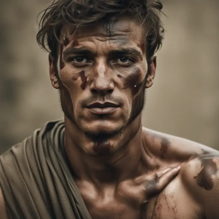 Visual representation of "have been in the wars" - To have experienced difficulty or hardship, or to appear physically damaged or hurt.