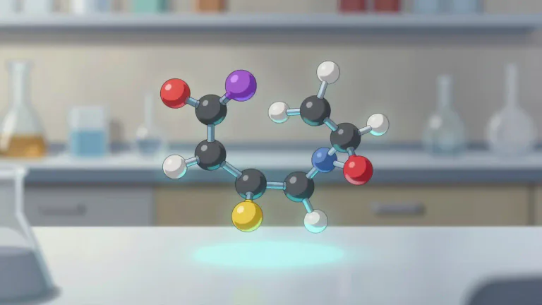 Visual representation of "heterocyclic" - A type of organic compound that contains a ring structure made up of at least two different elements, often used in chemical reactions and pharmaceuticals.