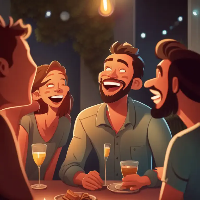 Visual representation of "dine out" - To repeat a story or an experience especially in order to gain attention or advantage.