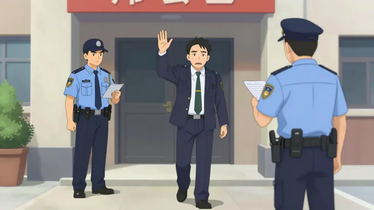 Visual representation of "detain" - To officially prevent someone from leaving a place