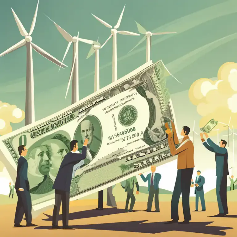 Visual representation of "fund" - To provide money for something, typically a project or business