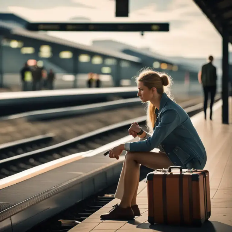 Visual representation of "wait around" - To stay in a place doing very little until something happens, someone arrives or you can leave.