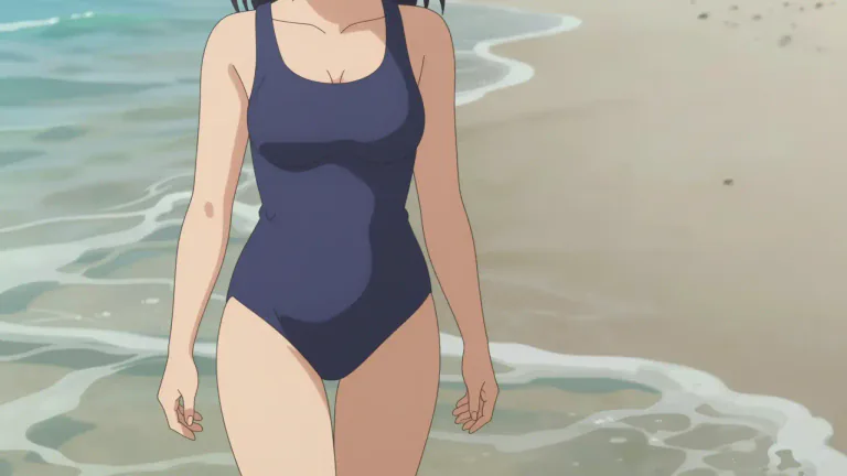 Visual representation of "tankini" - A tankini is a type of women's swimwear that includes a tank top paired with bikini bottoms, providing more coverage than a traditional bikini.