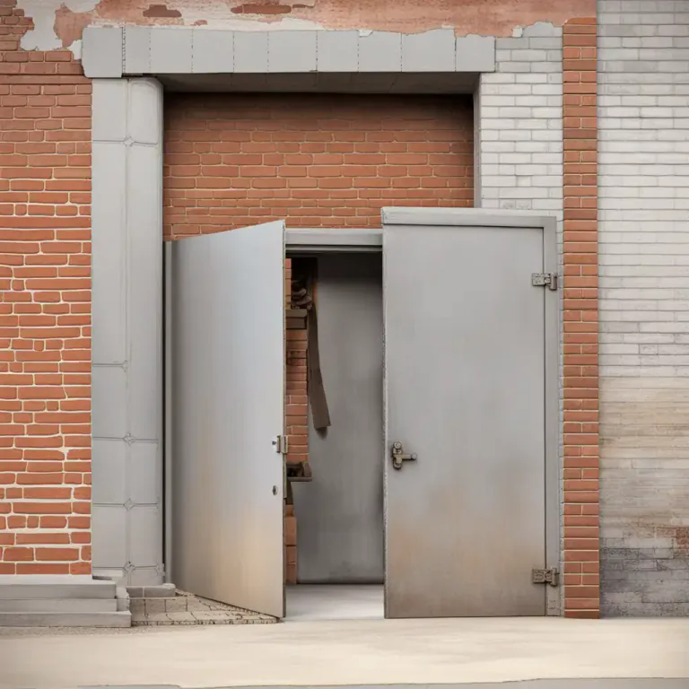 Visual representation of "wall up" - To seal or block off a space or opening by building a wall.