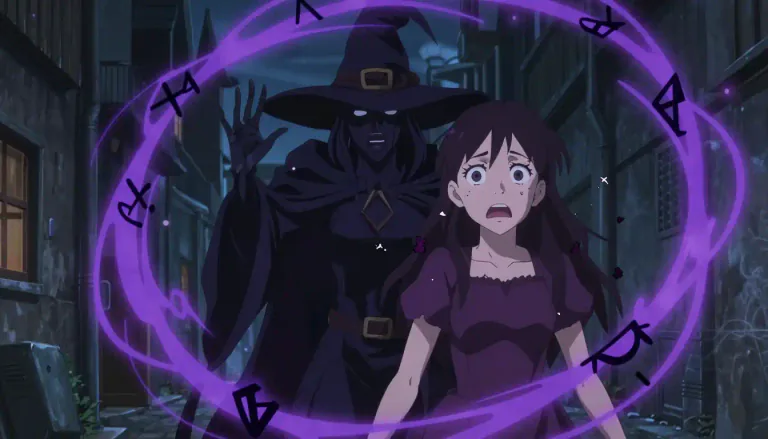 Visual representation of "hex" - A magic spell, often used to wish bad luck on someone.