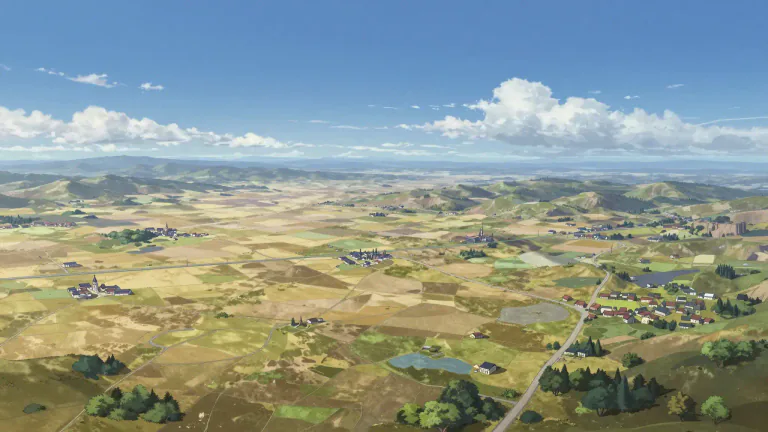 Visual representation of "far and wide" - Over a large distance or area