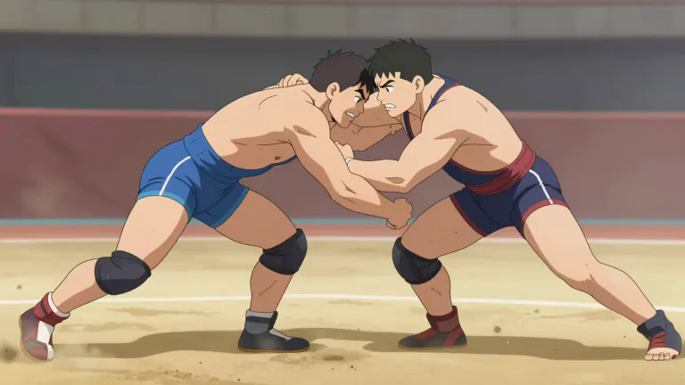 Visual representation of "grapple" - An act of grappling or an instance of grappling