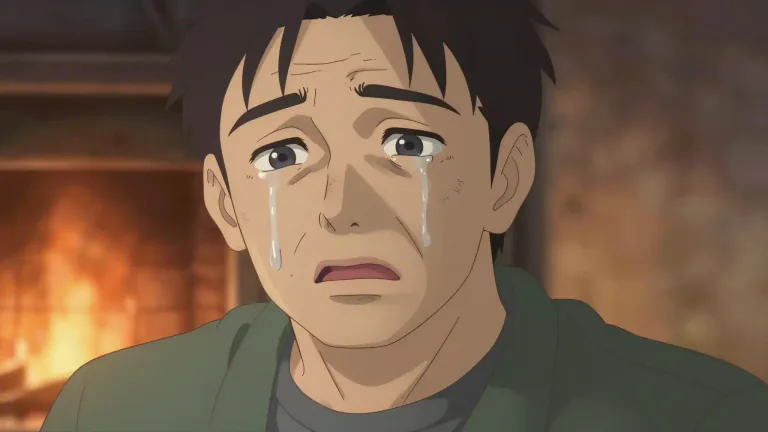 Visual representation of "weep" - To express feelings of unhappiness or sadness.