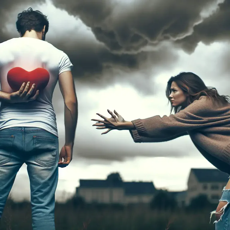 Visual representation of "requite" - to respond to love or affection