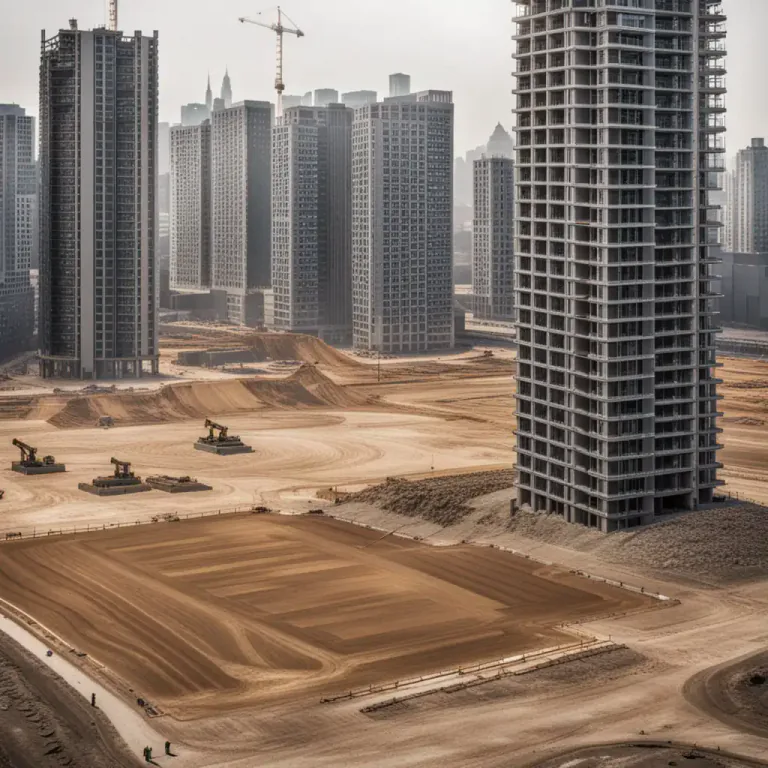 Visual representation of "build up" - To physically create or construct something over a period of time