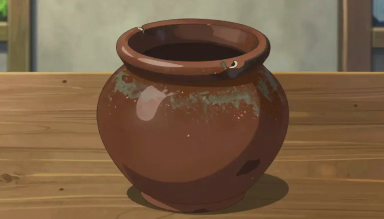 Visual representation of "crock" - A dish or pot made of pottery or ceramics.