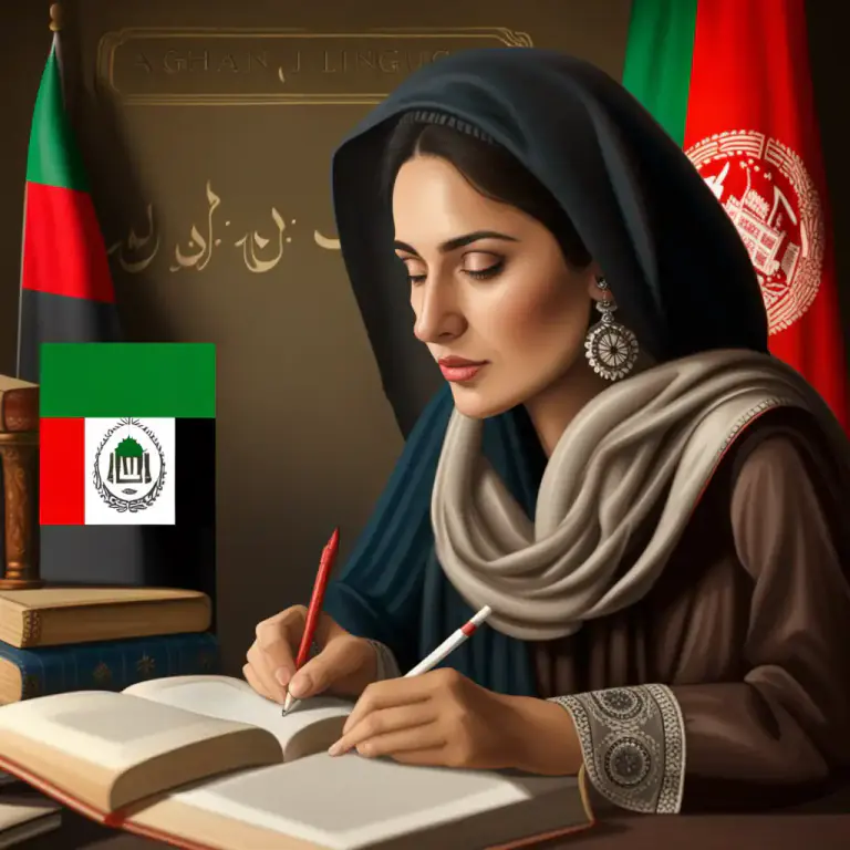 Visual representation of "afghan" - Related to Afghanistan, its people, or their language.