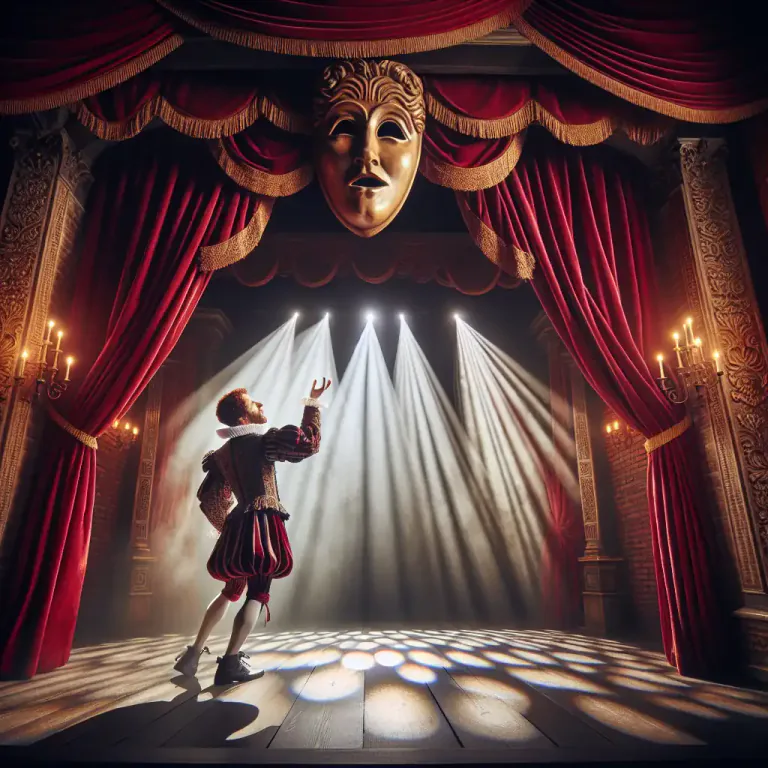 Visual representation of "histrionic" - Related to actors, acting, or the theatre