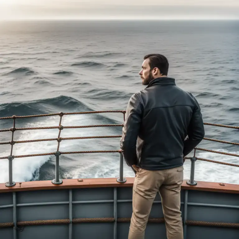 Visual representation of "fore" - The front part of something, especially a ship.