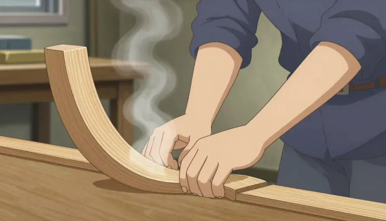 Visual representation of "bentwood" - Wood that has been shaped by softening it with heat or moisture and then bending it into a curved shape.