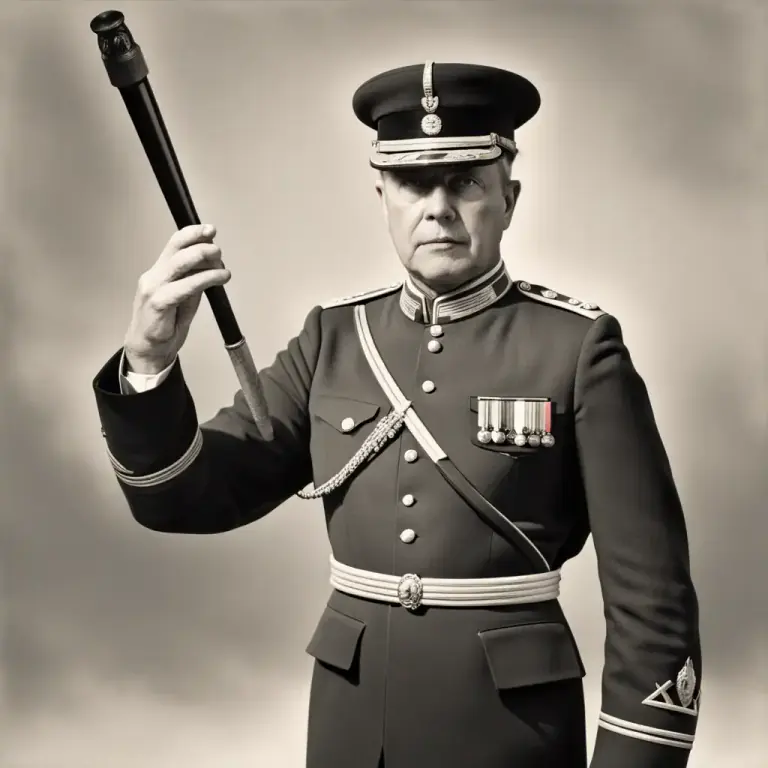 Visual representation of "baton" - A short stick carried by certain officials as a symbol of office or authority
