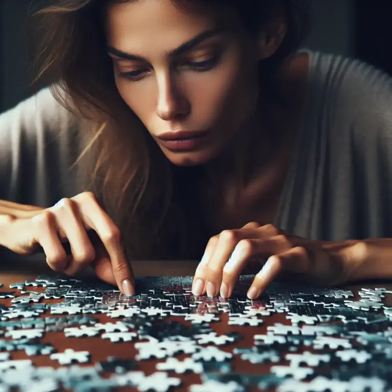 Visual representation of "analytic" - Examining or liking to examine things in detail, in order to discover more about them