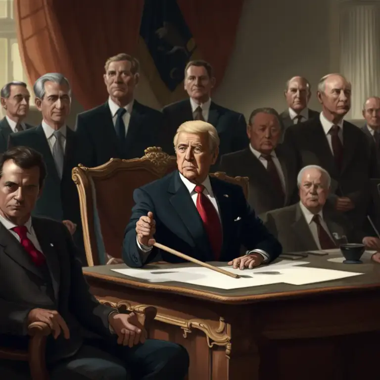 Visual representation of "the big stick" - The strong and forceful use of power or action, especially in politics